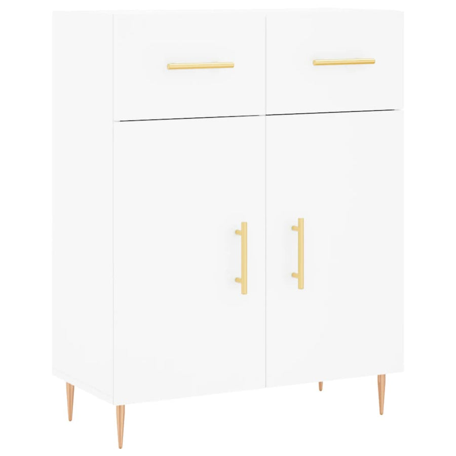 Hoge Kast 69,5X34X180 Cm Bewerkt Hout Wit