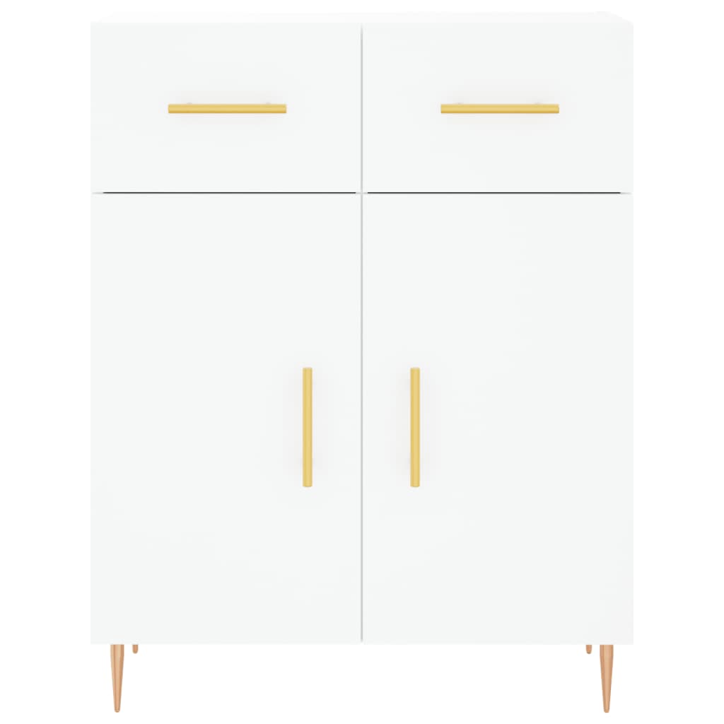 Hoge Kast 69,5X34X180 Cm Bewerkt Hout Wit