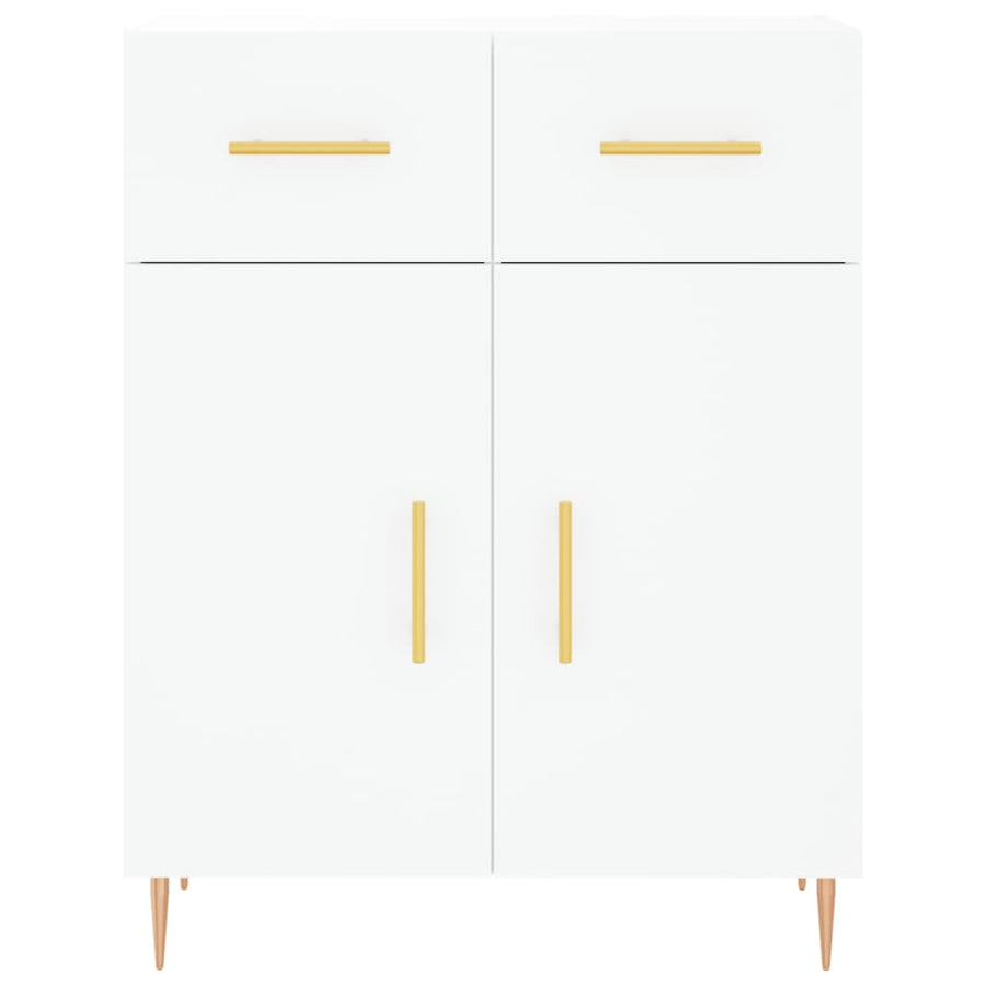 Hoge Kast 69,5X34X180 Cm Bewerkt Hout Wit