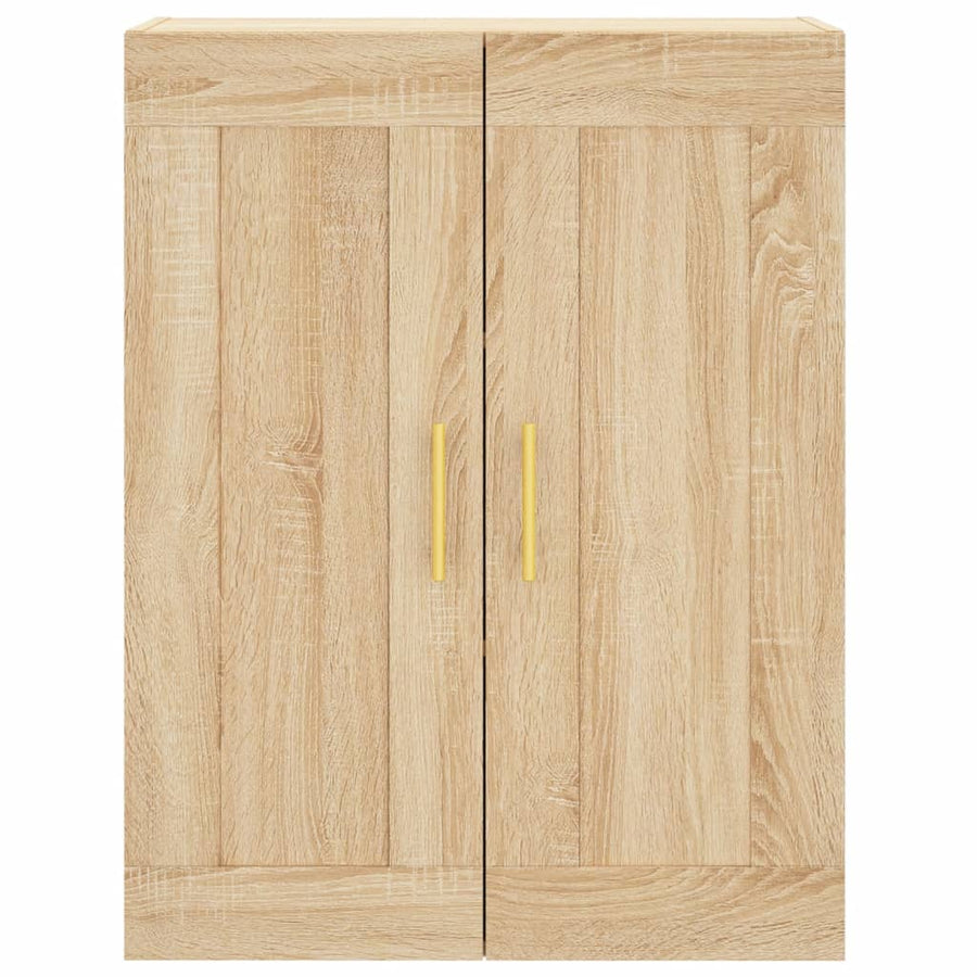 Hoge Kast 69,5X34X180 Cm Bewerkt Hout Kleurig Sonoma eiken