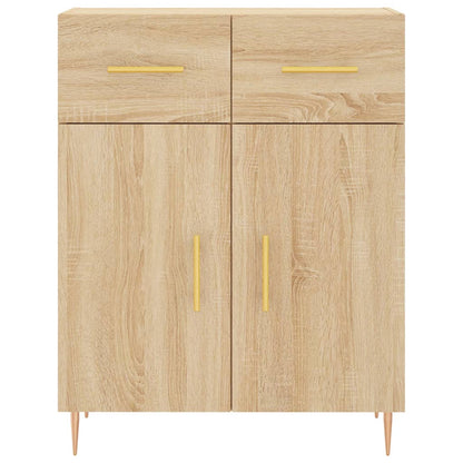 Hoge Kast 69,5X34X180 Cm Bewerkt Hout Kleurig Sonoma eiken