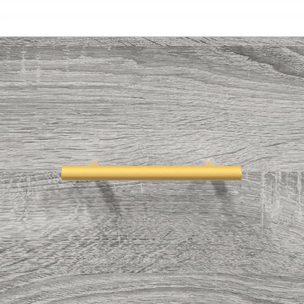 Hoge Kast 69,5X34X180 Cm Bewerkt Hout Eikenkleurig Grijs sonoma