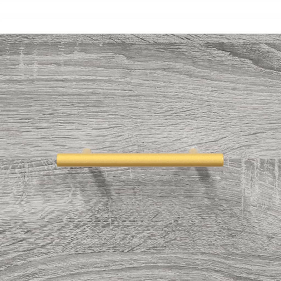 Hoge Kast 69,5X34X180 Cm Bewerkt Hout Eikenkleurig Grijs sonoma