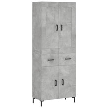 Hoge Kast 69,5X34X180 Cm Bewerkt Hout Betongrijs