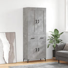 Hoge kast 69,5x34x180 cm bewerkt hout betongrijs