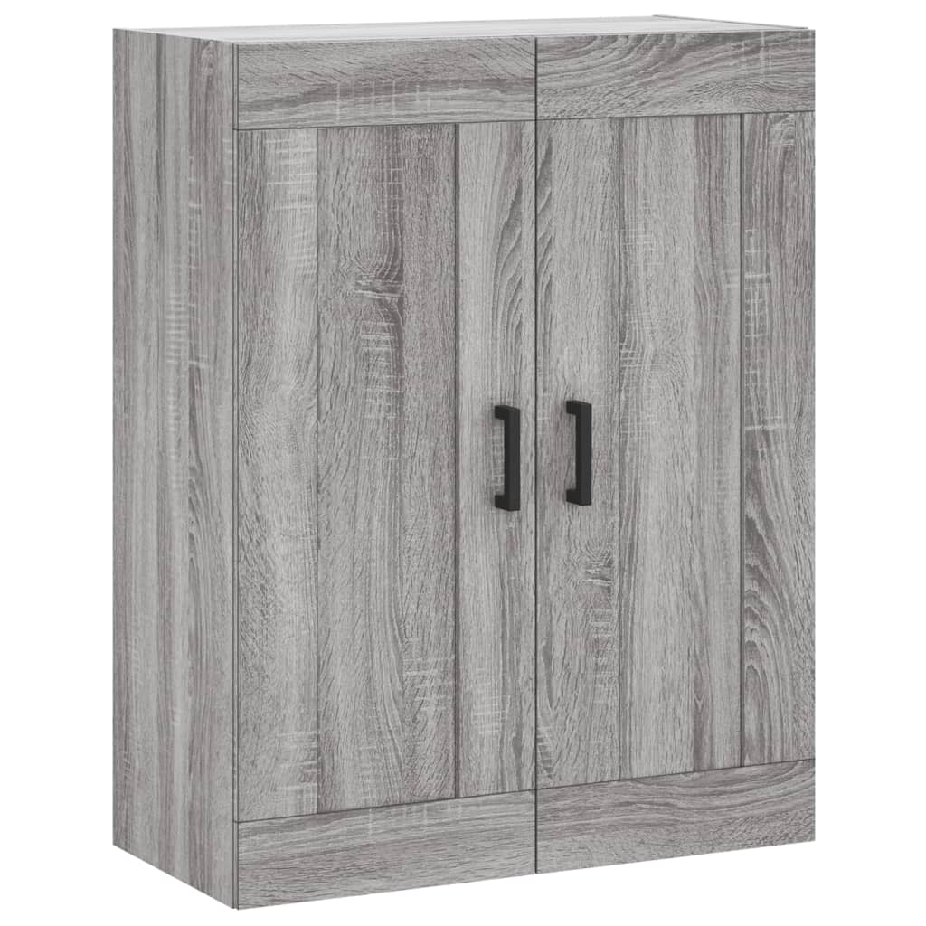 Hoge Kast 69,5X34X180 Cm Bewerkt Hout Eikenkleurig Grijs sonoma