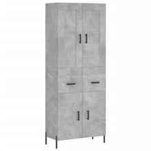 Hoge Kast 69,5X34X180 Cm Bewerkt Hout Betongrijs