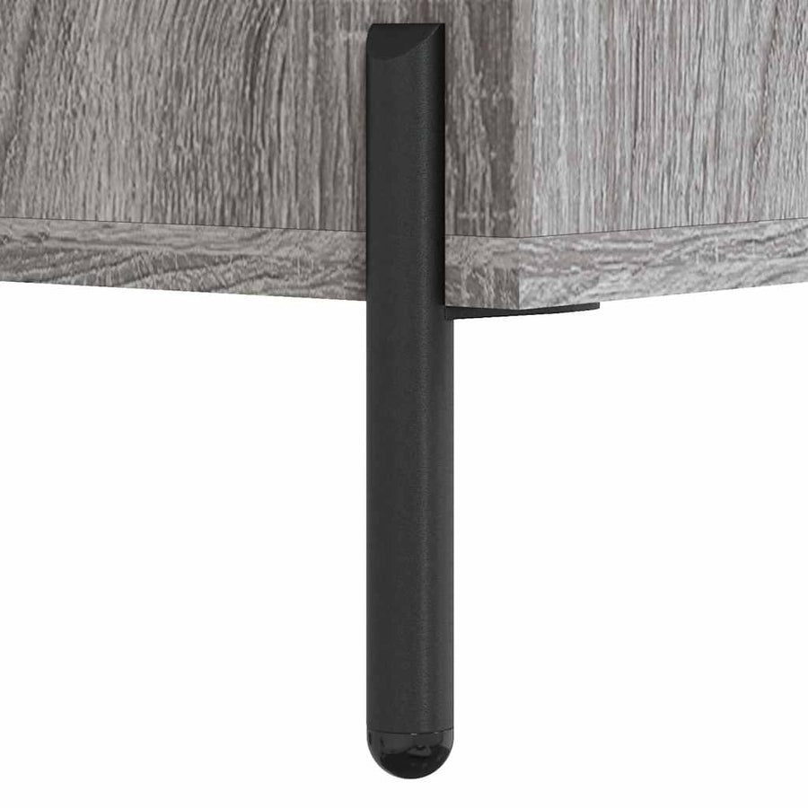 Hoge Kast 69,5X34X180 Cm Bewerkt Hout Eikenkleurig Grijs sonoma