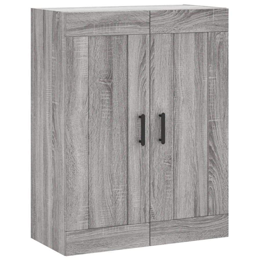 Hoge Kast 69,5X34X180 Cm Bewerkt Hout Eikenkleurig Grijs sonoma