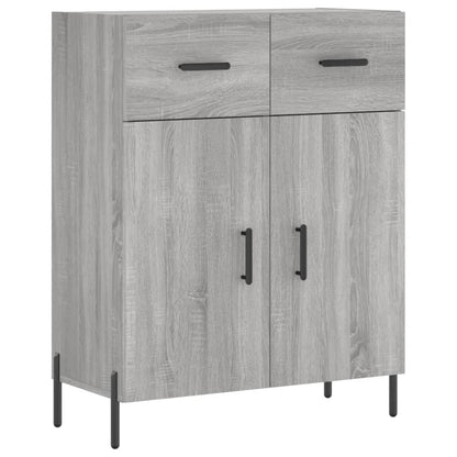 Hoge Kast 69,5X34X180 Cm Bewerkt Hout Eikenkleurig Grijs sonoma