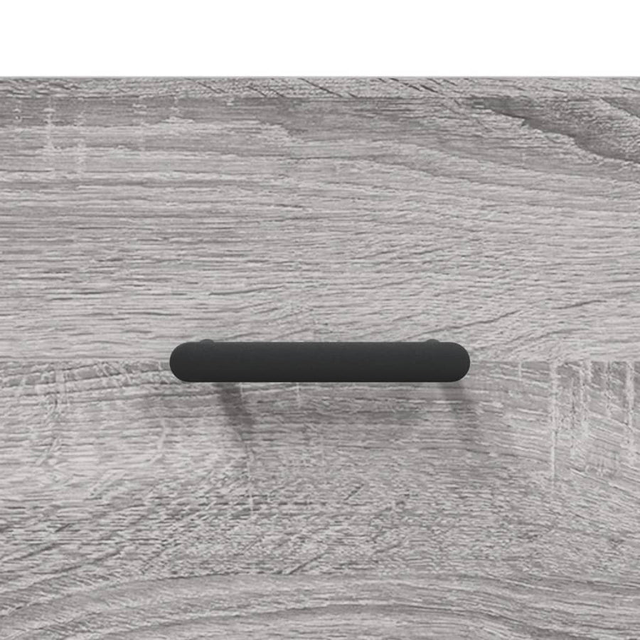 Hoge Kast 69,5X34X180 Cm Bewerkt Hout Eikenkleurig Grijs sonoma