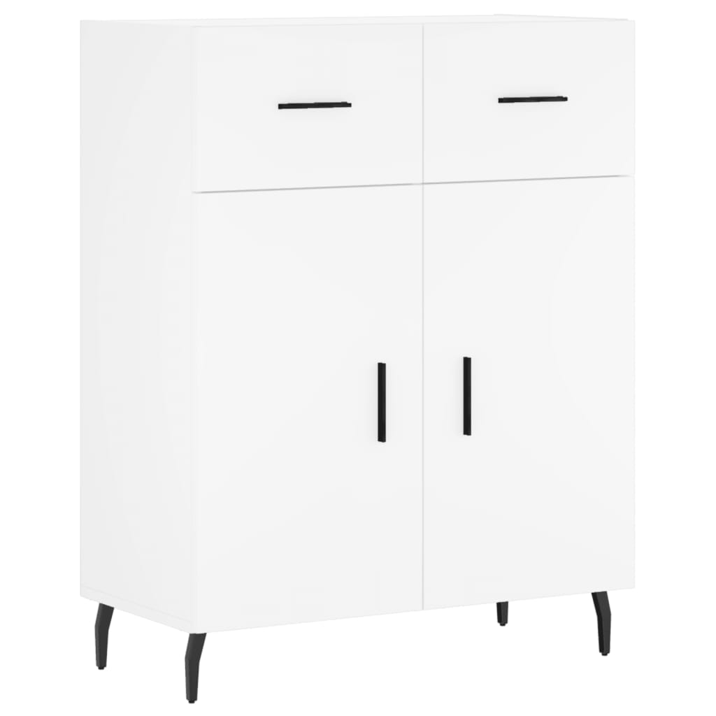 Hoge Kast 69,5X34X180 Cm Bewerkt Hout Wit