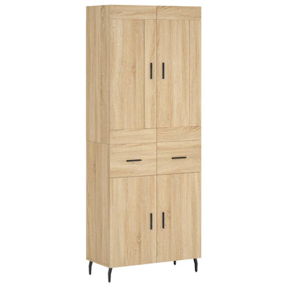 Hoge Kast 69,5X34X180 Cm Bewerkt Hout Kleurig Sonoma eiken
