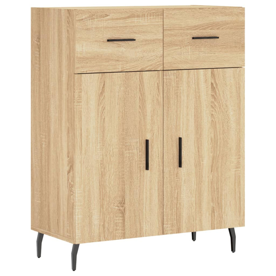 Hoge Kast 69,5X34X180 Cm Bewerkt Hout Kleurig Sonoma eiken