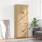 Hoge kast 69,5x34x180 cm bewerkt hout sonoma eiken