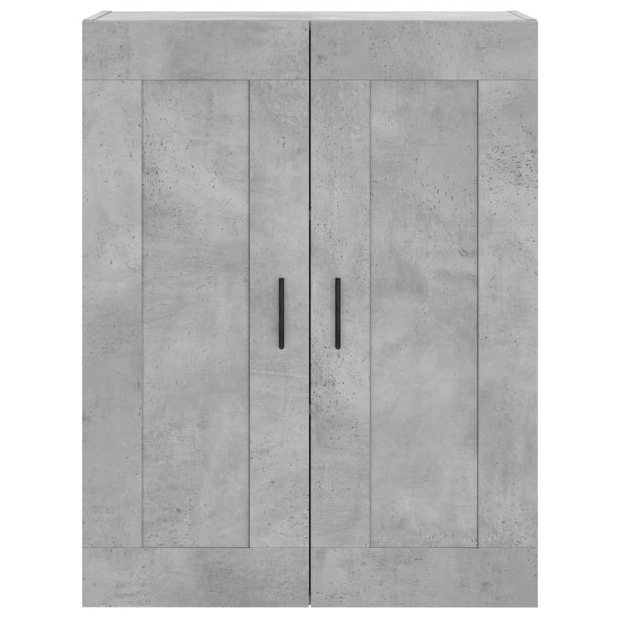 Hoge kast 69,5x34x180 cm bewerkt hout betongrijs