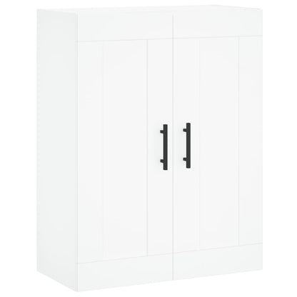 Hoge Kast 69,5X34X180 Cm Bewerkt Hout Wit
