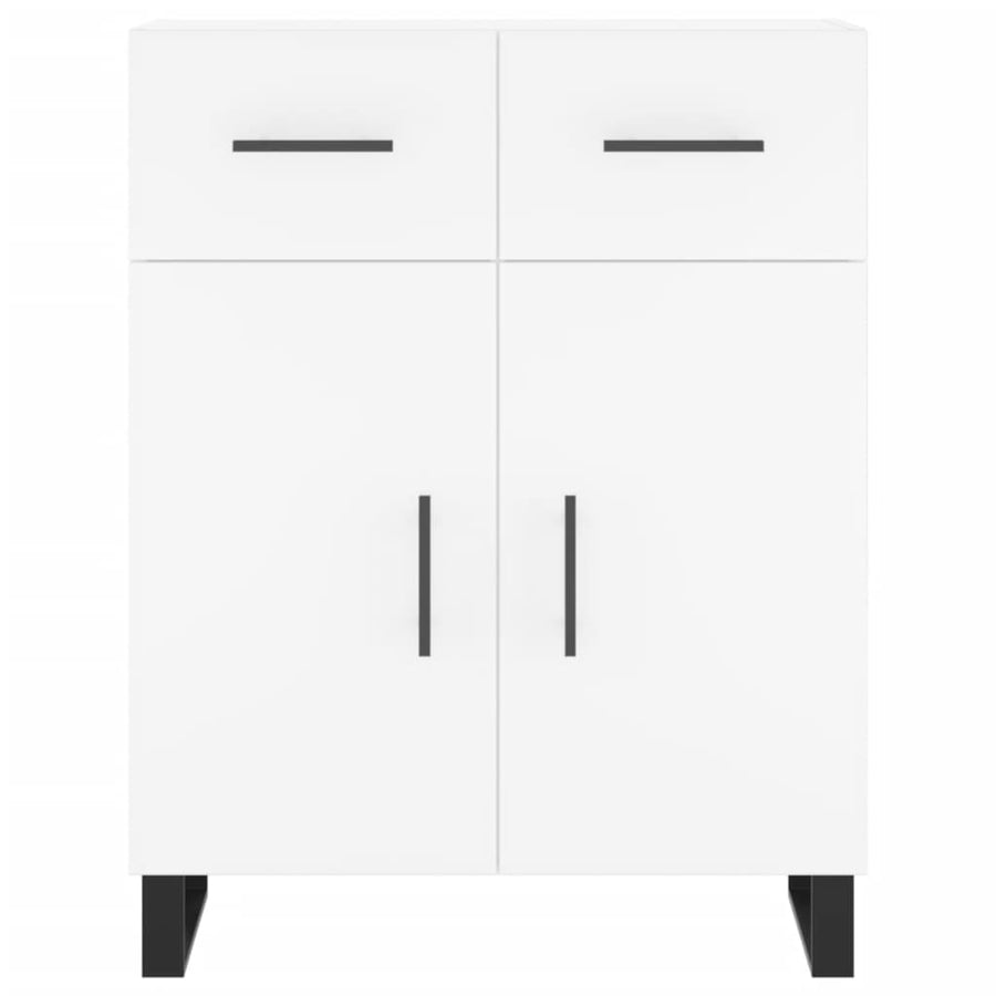 Hoge Kast 69,5X34X180 Cm Bewerkt Hout Wit