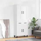 Tall cabinet 69.5x34x180 cm engineered wood white