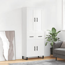 Hoge Kast 69,5X34X180 Cm Bewerkt Hout Wit