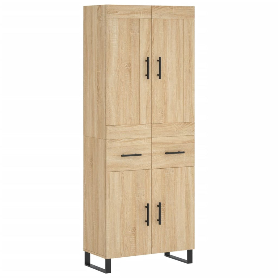 Hoge kast 69,5x34x180 cm bewerkt hout sonoma eikenkleurig