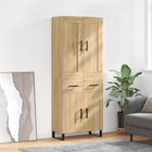 Hoge kast 69,5x34x180 cm bewerkt hout sonoma eiken