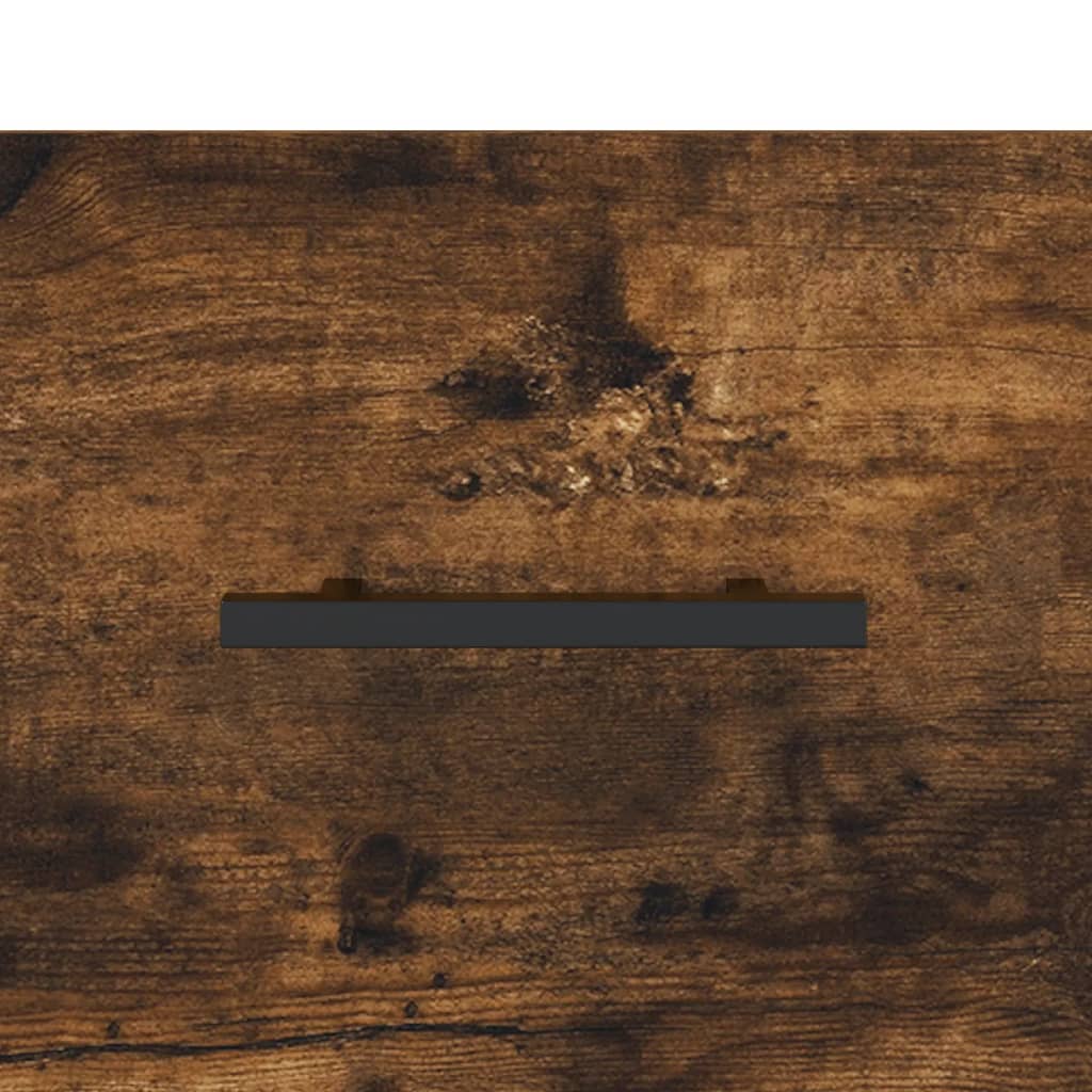 Hoge Kast 69,5X34X180 Cm Bewerkt Hout Gerookt Eikenkleurig