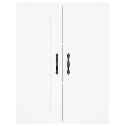 Hoge Kast 69,5X34X180 Cm Bewerkt Hout Wit