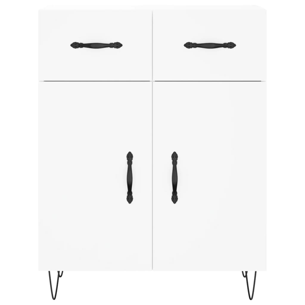 Hoge Kast 69,5X34X180 Cm Bewerkt Hout Wit