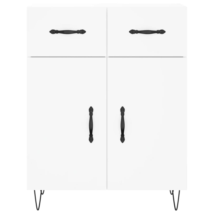 Hoge Kast 69,5X34X180 Cm Bewerkt Hout Wit