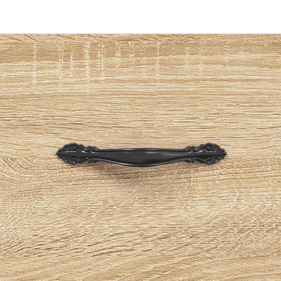 Hoge Kast 69,5X34X180 Cm Bewerkt Hout Kleurig Sonoma eiken