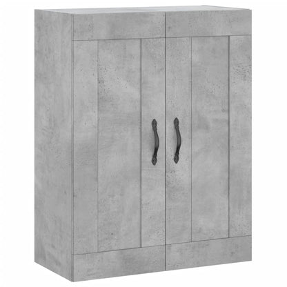 Hoge Kast 69,5X34X180 Cm Bewerkt Hout Betongrijs