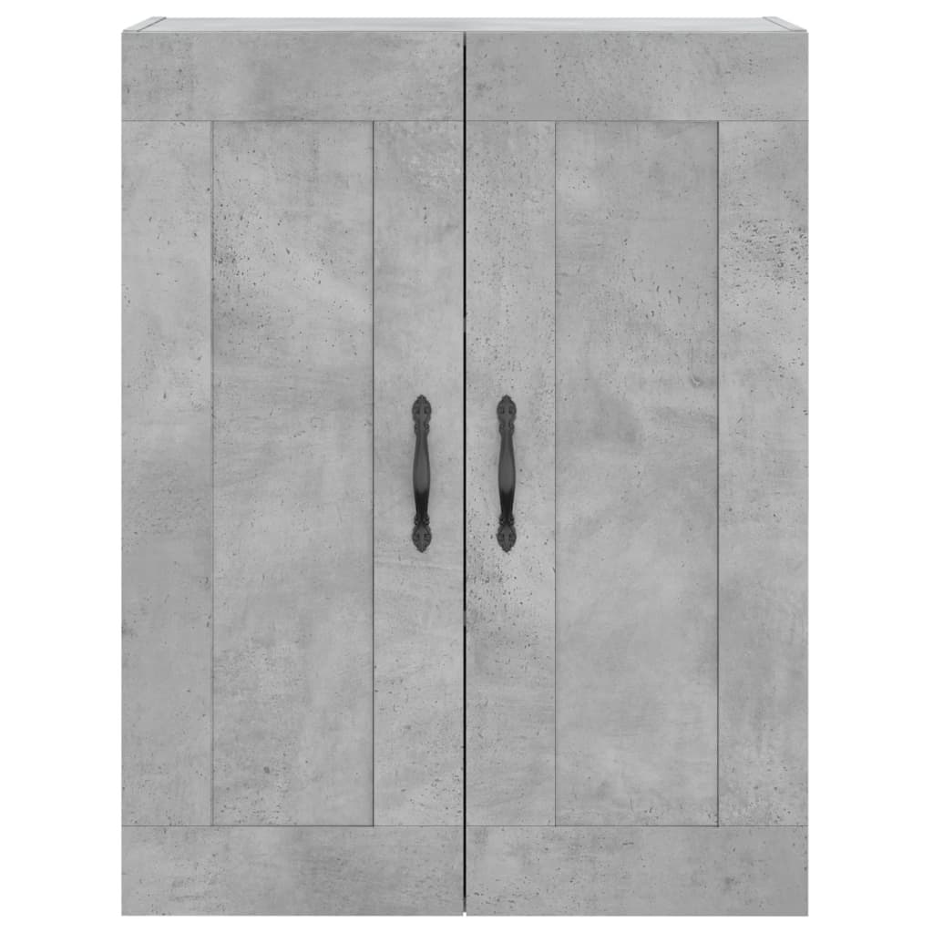 Hoge Kast 69,5X34X180 Cm Bewerkt Hout Betongrijs