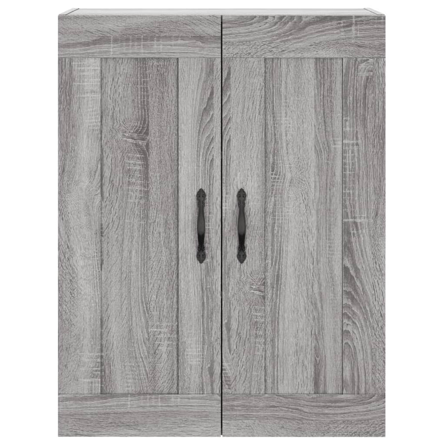 Hoge Kast 69,5X34X180 Cm Bewerkt Hout Grijs Sonoma Eikenkleurig 2 deuren 2 lades