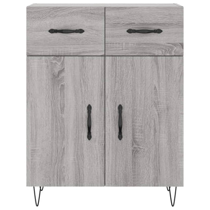 Hoge Kast 69,5X34X180 Cm Bewerkt Hout Grijs Sonoma Eikenkleurig 2 deuren 2 lades