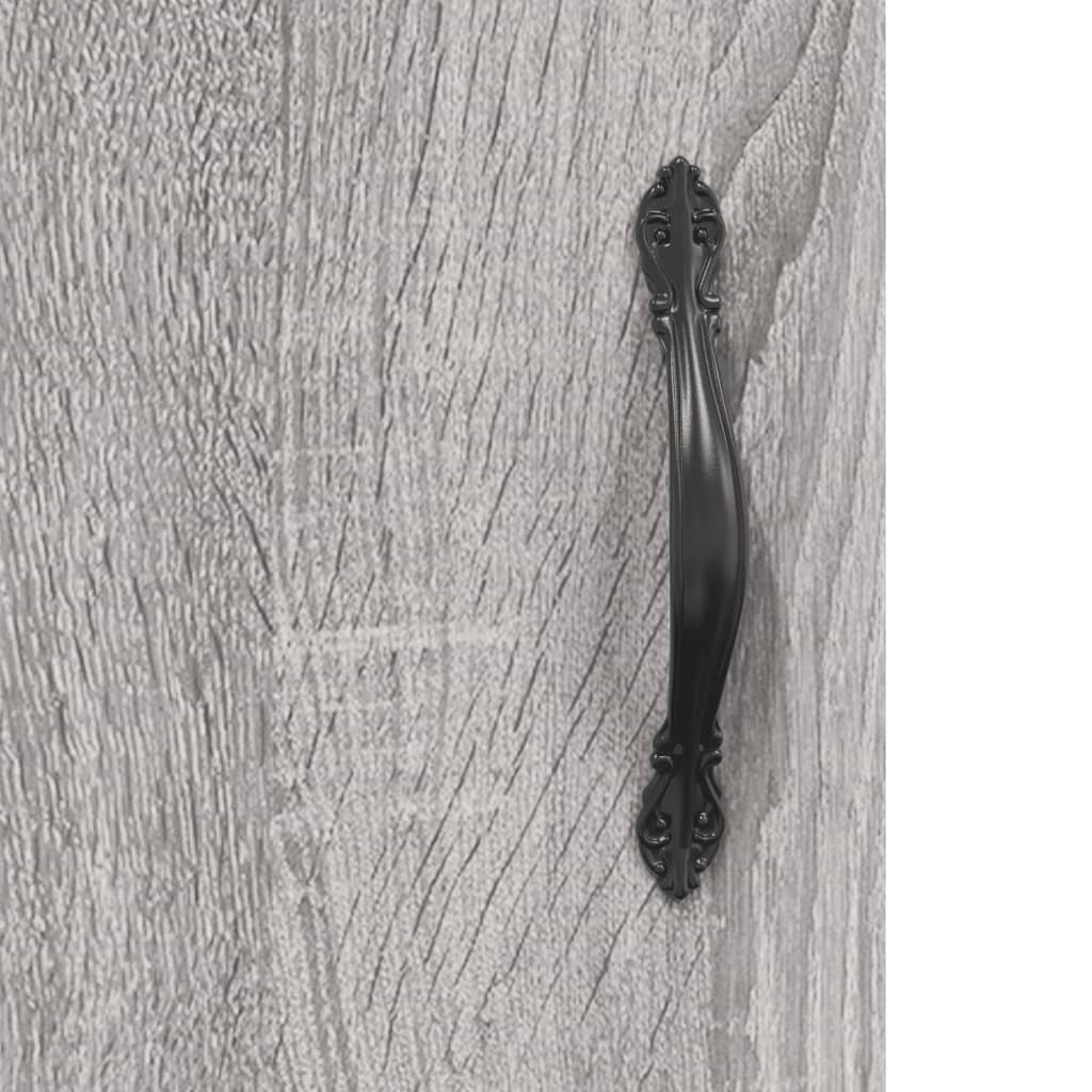 Hoge Kast 69,5X34X180 Cm Bewerkt Hout Grijs Sonoma Eikenkleurig 2 deuren 2 lades