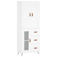 Hoge Kast 69,5X34X180 Cm Bewerkt Hout Wit