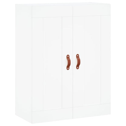 Hoge Kast 69,5X34X180 Cm Bewerkt Hout Wit