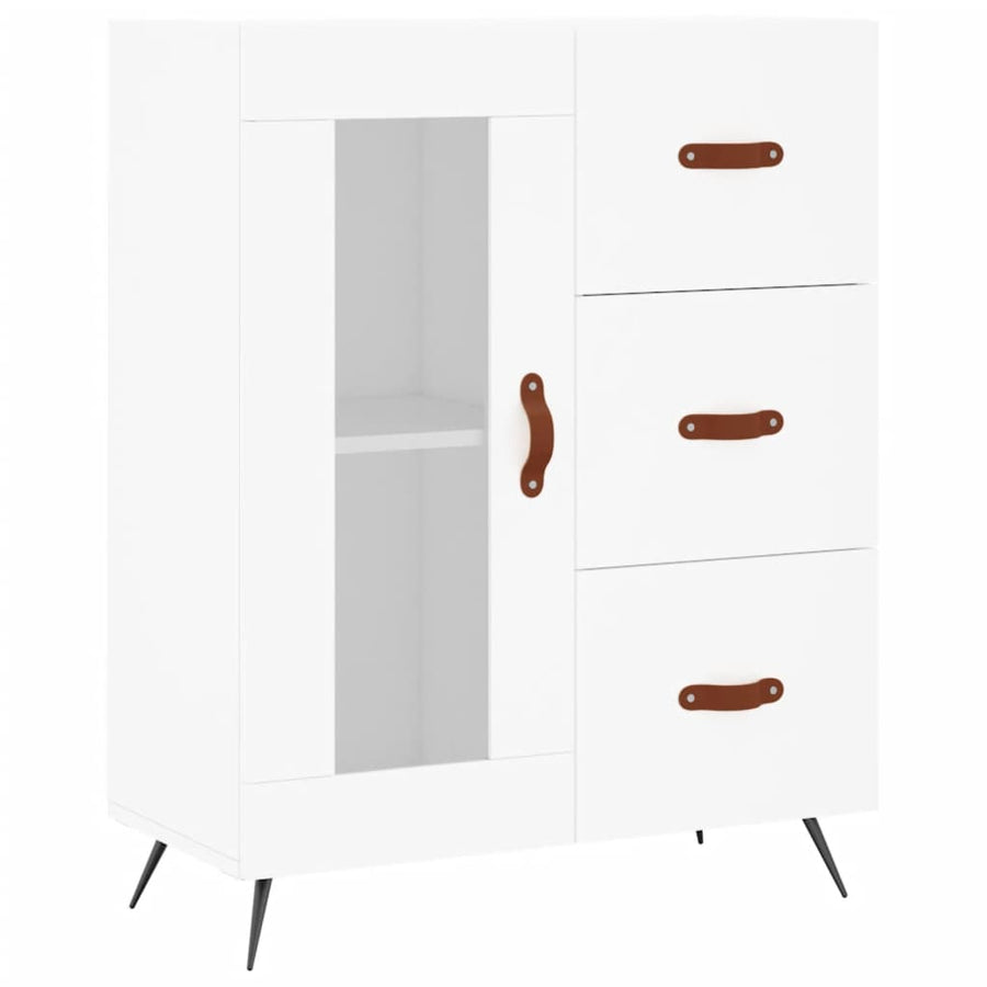 Hoge Kast 69,5X34X180 Cm Bewerkt Hout Wit