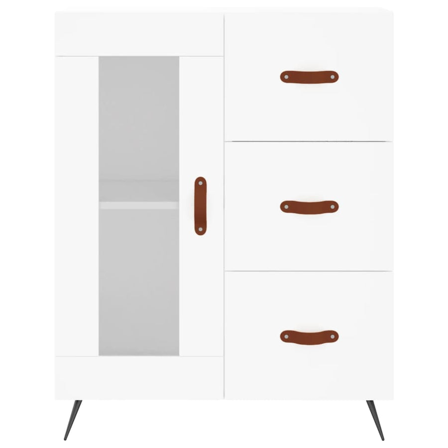 Hoge Kast 69,5X34X180 Cm Bewerkt Hout Wit