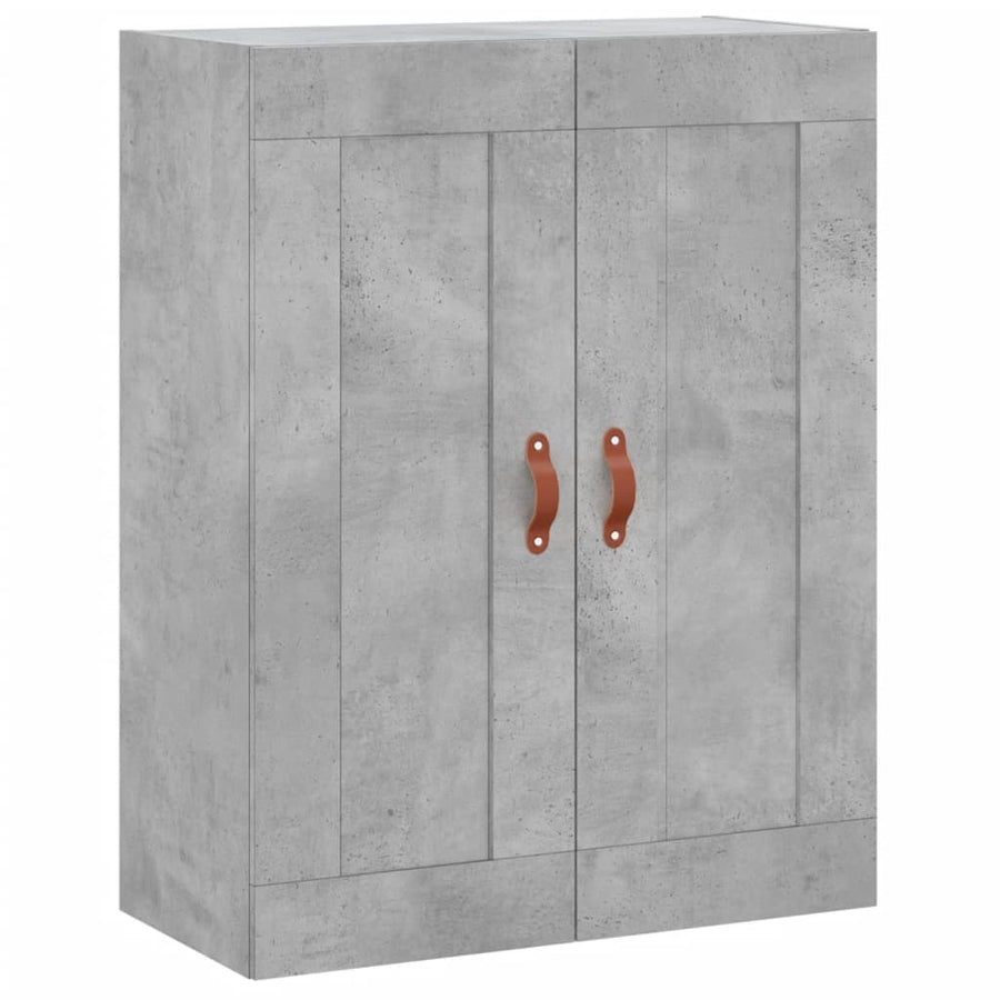 Hoge Kast 69,5X34X180 Cm Bewerkt Hout Betongrijs