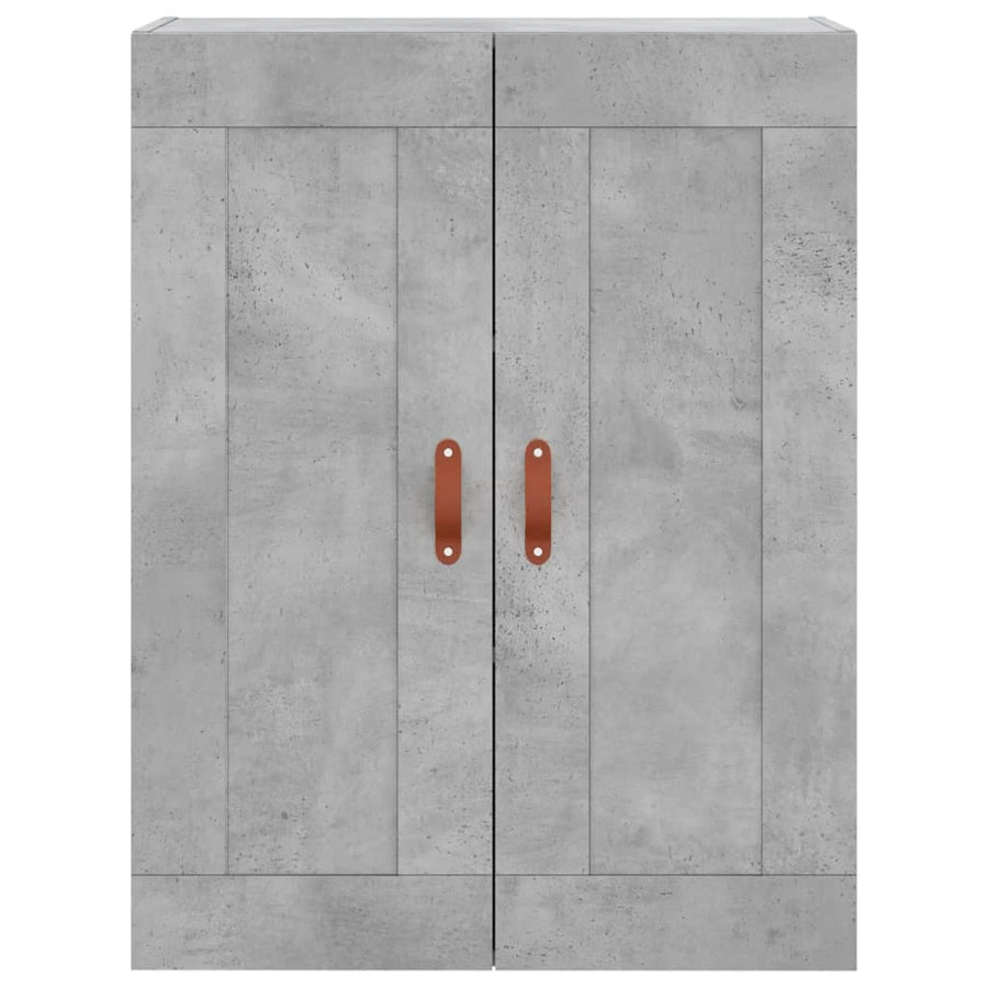 Hoge Kast 69,5X34X180 Cm Bewerkt Hout Betongrijs