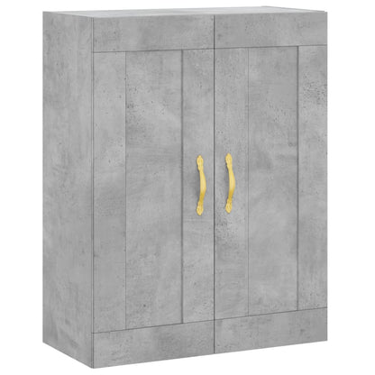 Hoge kast 69,5x34x180 cm bewerkt hout betongrijs