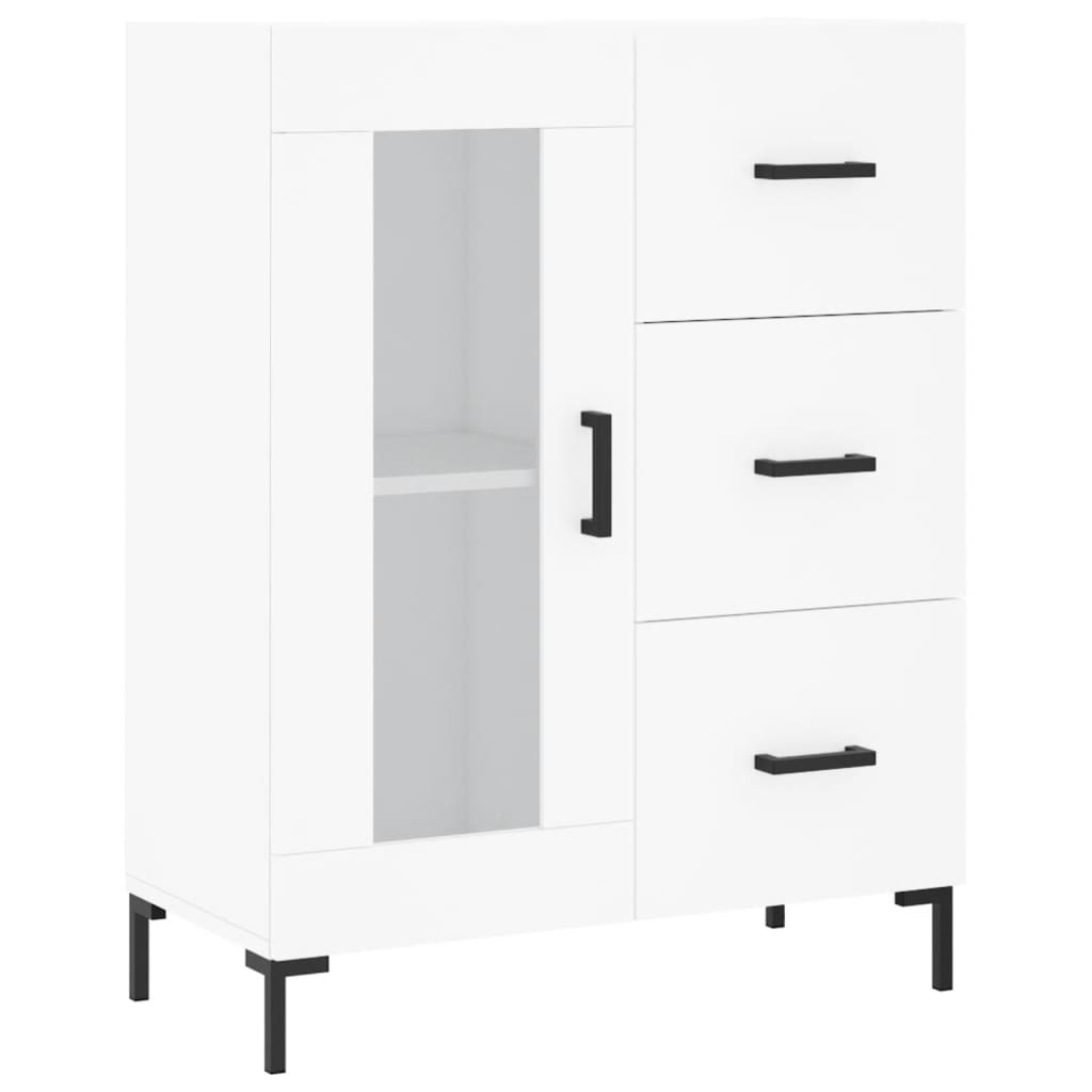 Hoge Kast 69,5X34X180 Cm Bewerkt Hout Wit