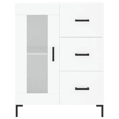 Hoge Kast 69,5X34X180 Cm Bewerkt Hout Wit