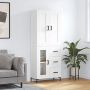 Tall cabinet 69.5x34x180 cm engineered wood white