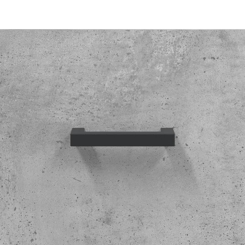 Hoge Kast 69,5X34X180 Cm Bewerkt Hout Betongrijs