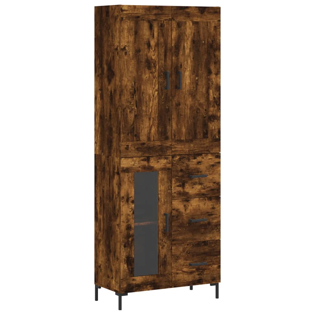 Hoge Kast 69,5X34X180 Cm Bewerkt Hout Kleurig 1