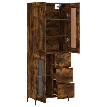 Hoge Kast 69,5X34X180 Cm Bewerkt Hout Kleurig 1