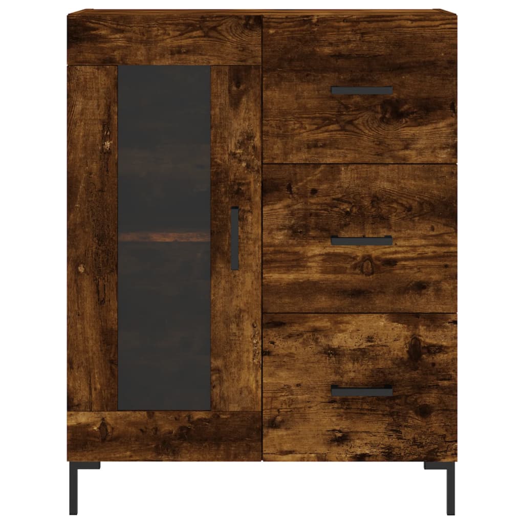 Hoge Kast 69,5X34X180 Cm Bewerkt Hout Kleurig 1